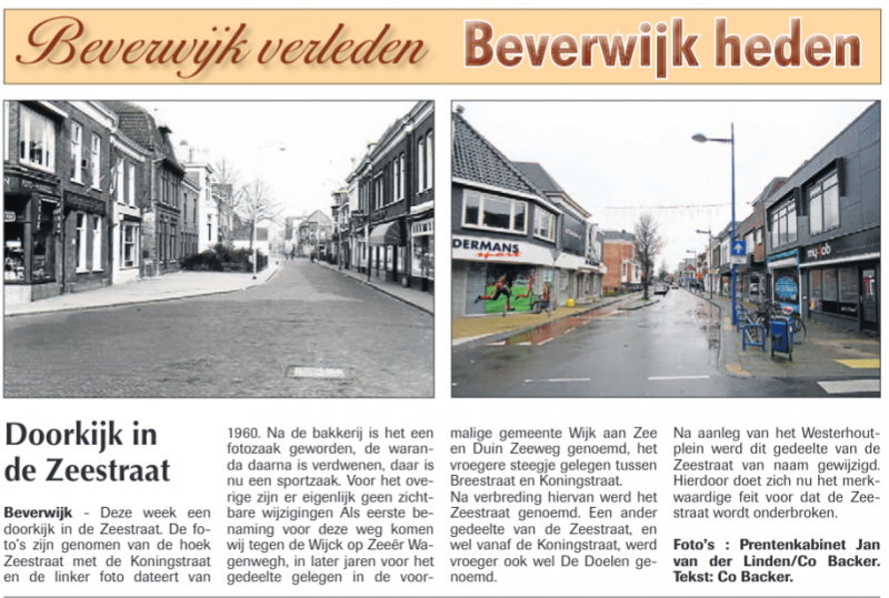 Doorkijk in de Zeestraat
Uit de Beverwijker 13 februari 2014

